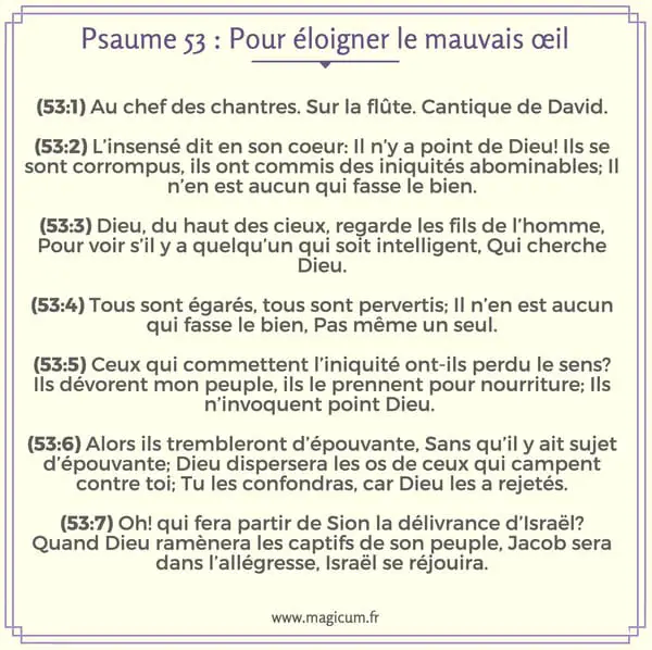 3 Prieres Pour Enlever Le Mauvais œil Psaume De Protection