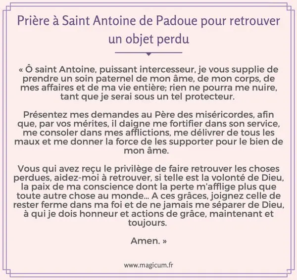 3 Priere Saint Antoine De Padoue Retrouver Un Objet Perdu Et Protection