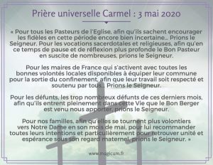 Prière Universelle Carmel | 4 Prières Ce Mois-ci ! [ 2020 ]